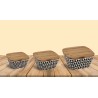 RECIPIENTE EM FIBRA DE BAMBU 13.2*13.2*6.7 cm