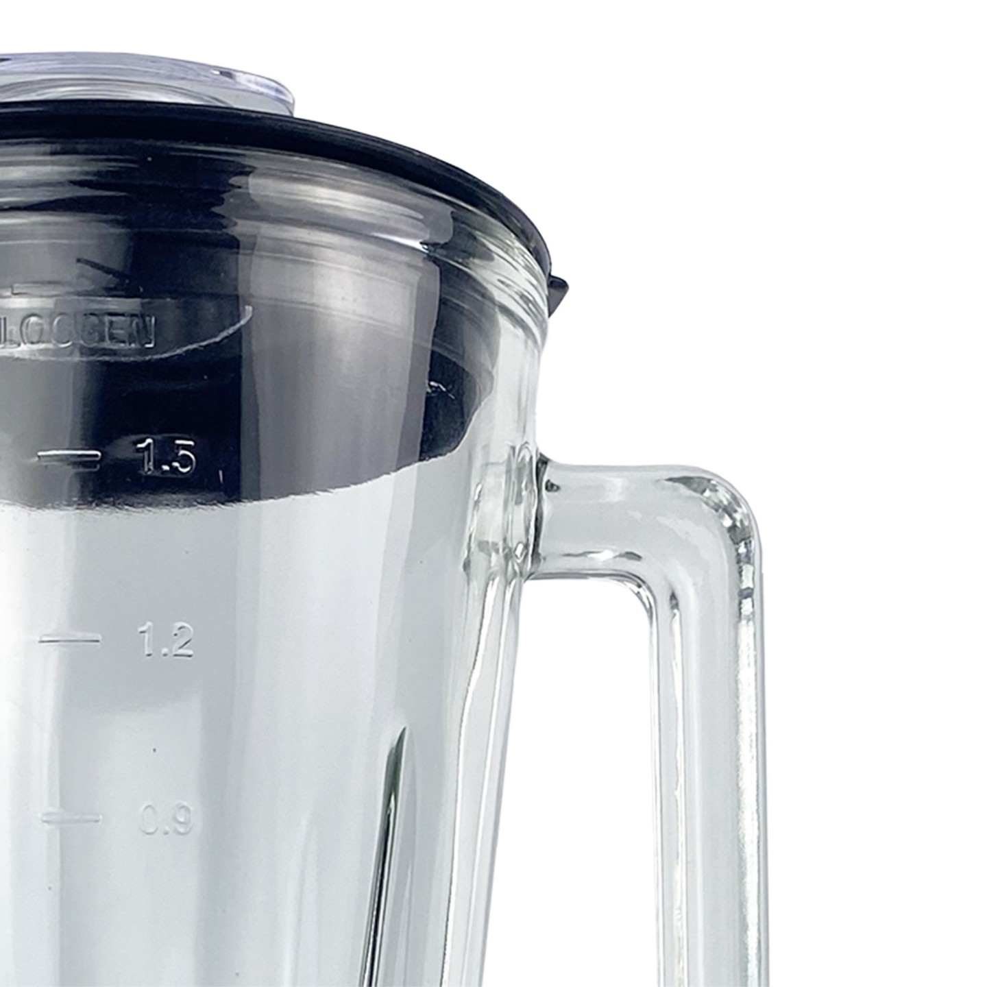 ▷ Batidor with glass glass glass and stainless steel base Jocca