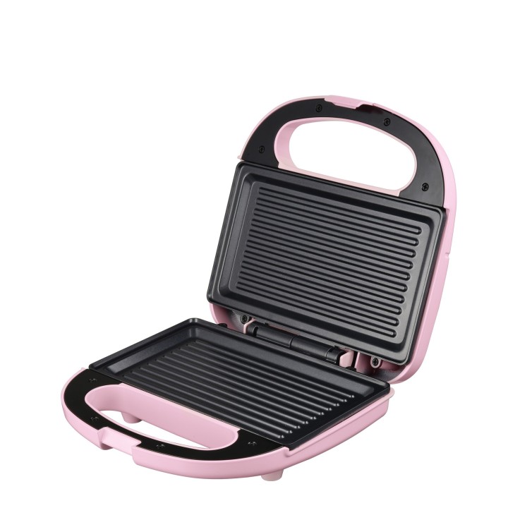 Sandwichera Sweet rosa 750W con placas antiadherentes | JOCCA