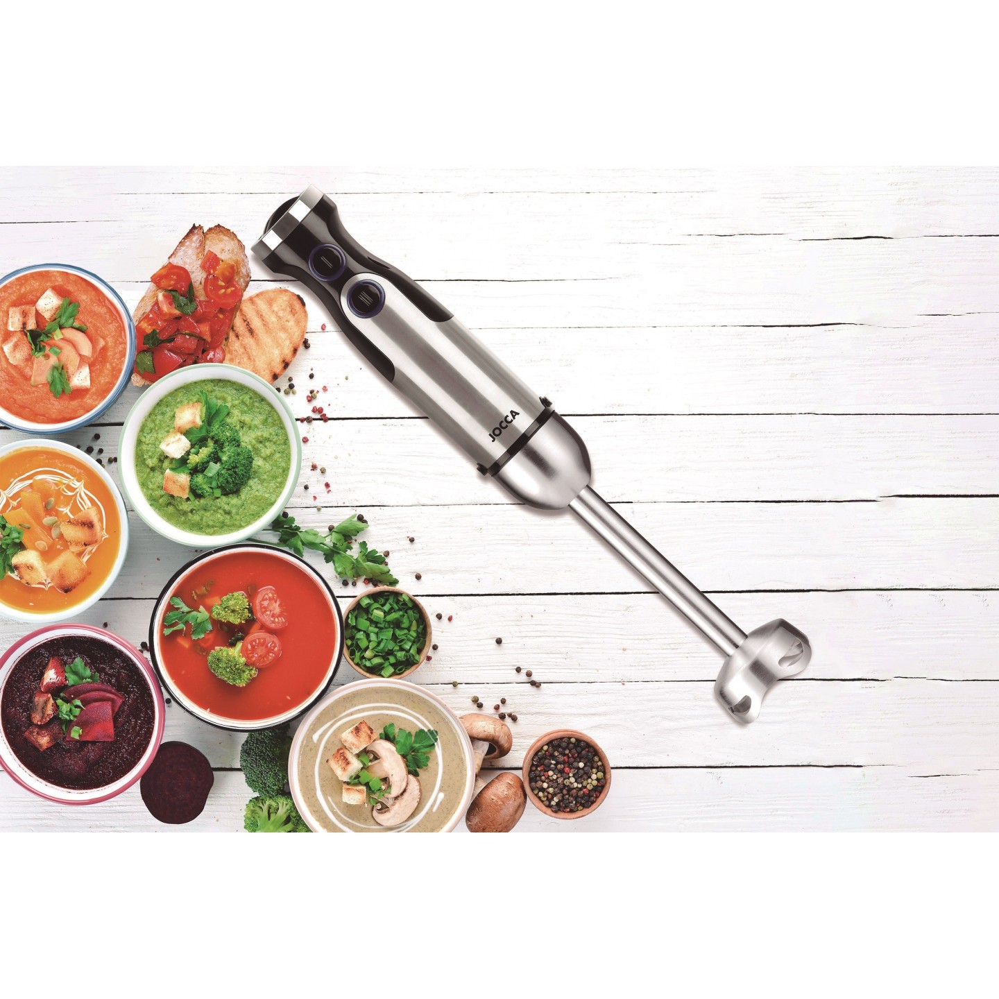 Blender 1200W hand with accessories and turbo function | Jocca