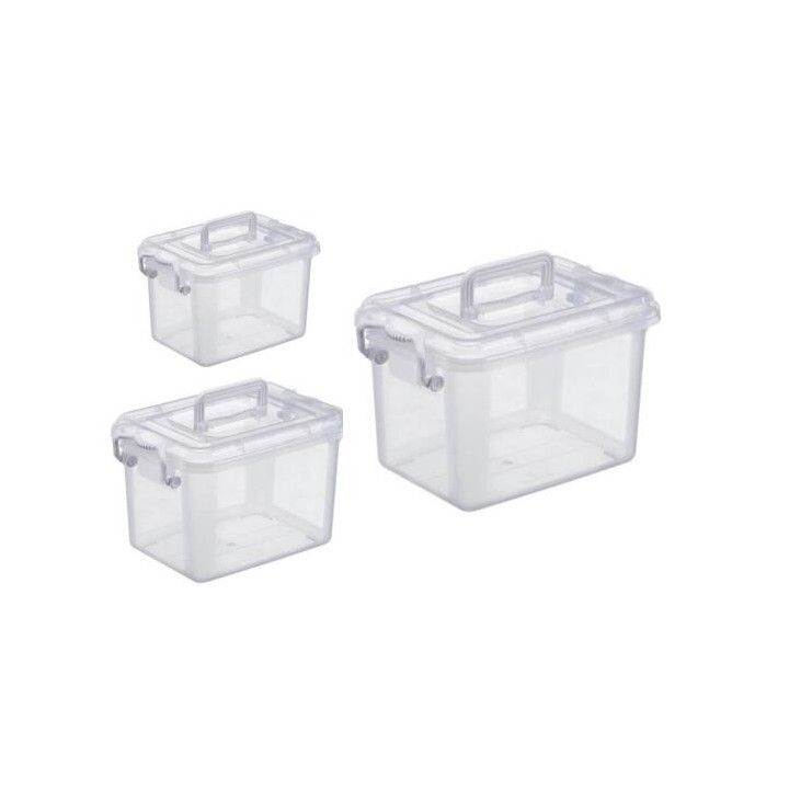 Tres cajas de almacenamiento