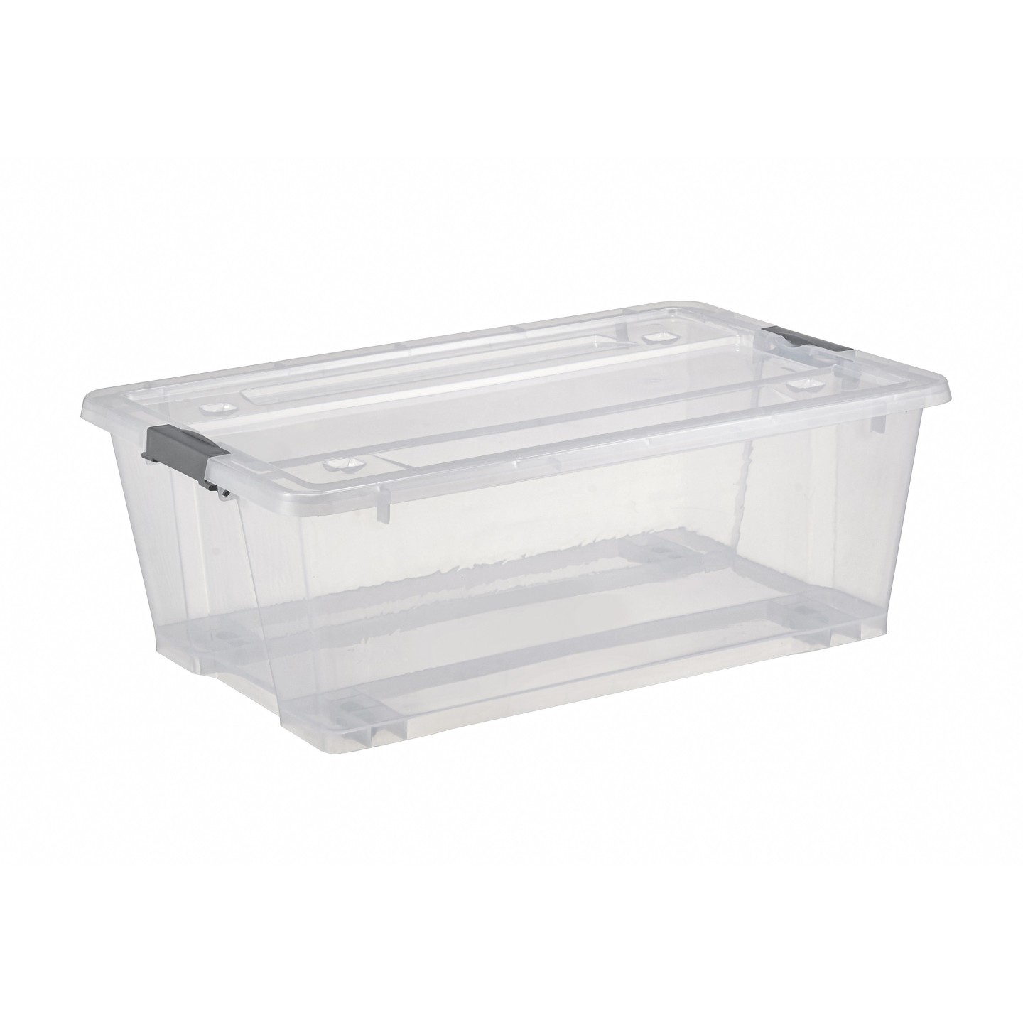 SCATOLA DI STOCCAGGIO IN PLASTICA DA 30 LITRI CON GRANDI CLIP