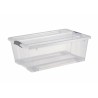 PLASTIC STORAGE BOX WITH LARGE CLIPS (30L)
