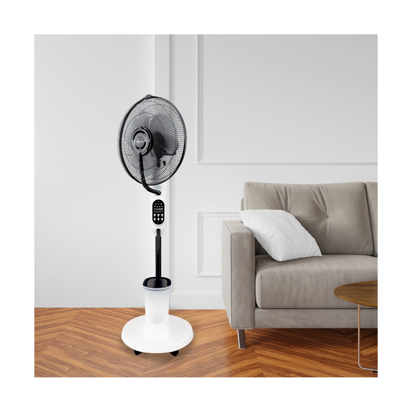 NEBULIZER FAN WITH REMOTE CONTROL AND WHEELS