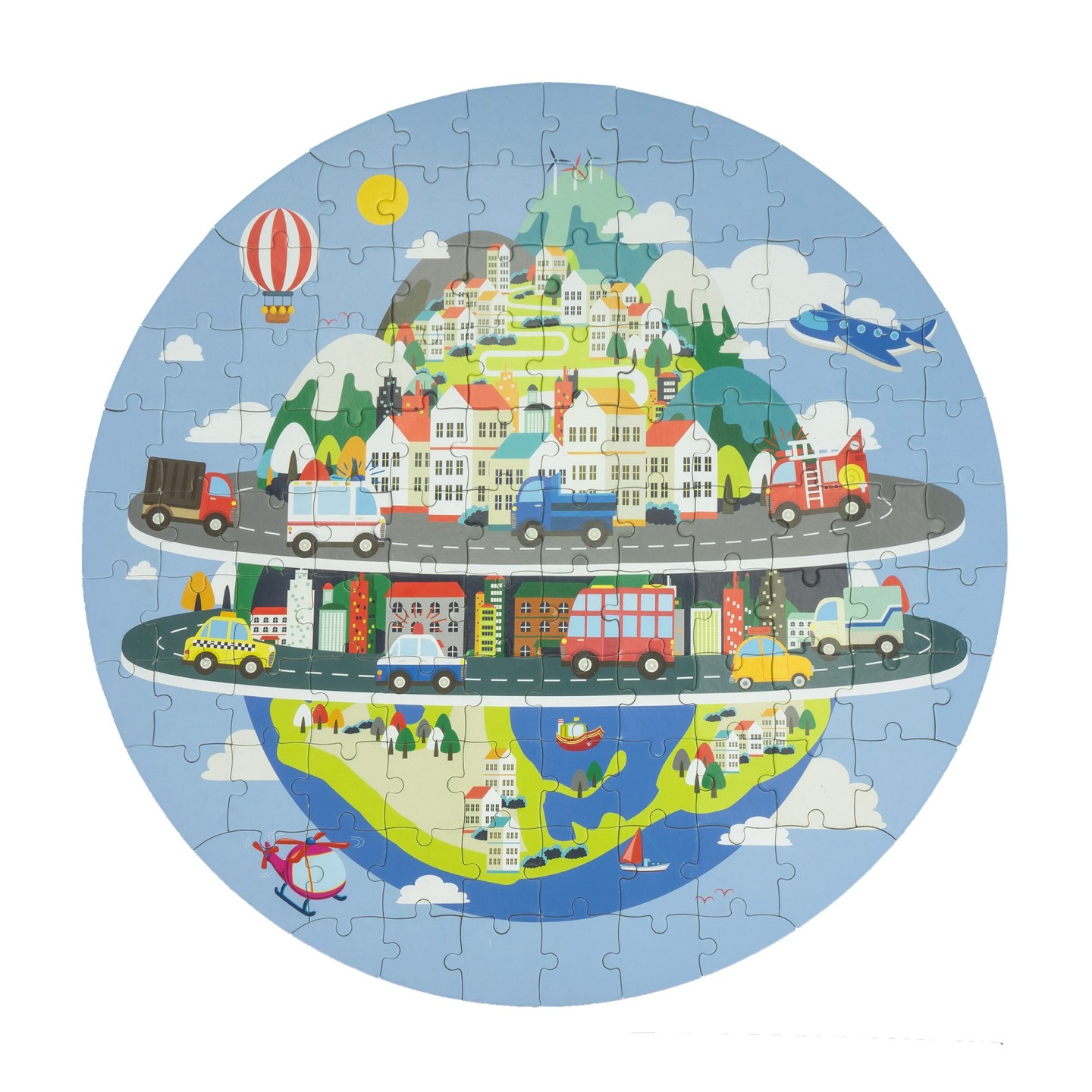 BRINQUEDO QUEBRA-CABEÇA DE DESENHO CIRCULAR - sortido