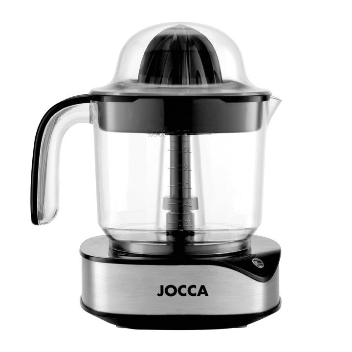 40W schwarzer elektrischer Entsafter mit 1,2L-Glas und bidirektionaler Rotation | Jocca
