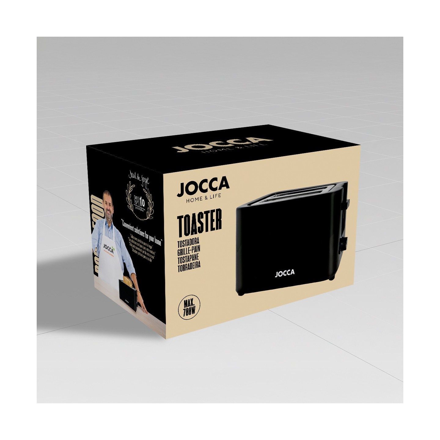 Toaster 2 tranches 700w Jocca