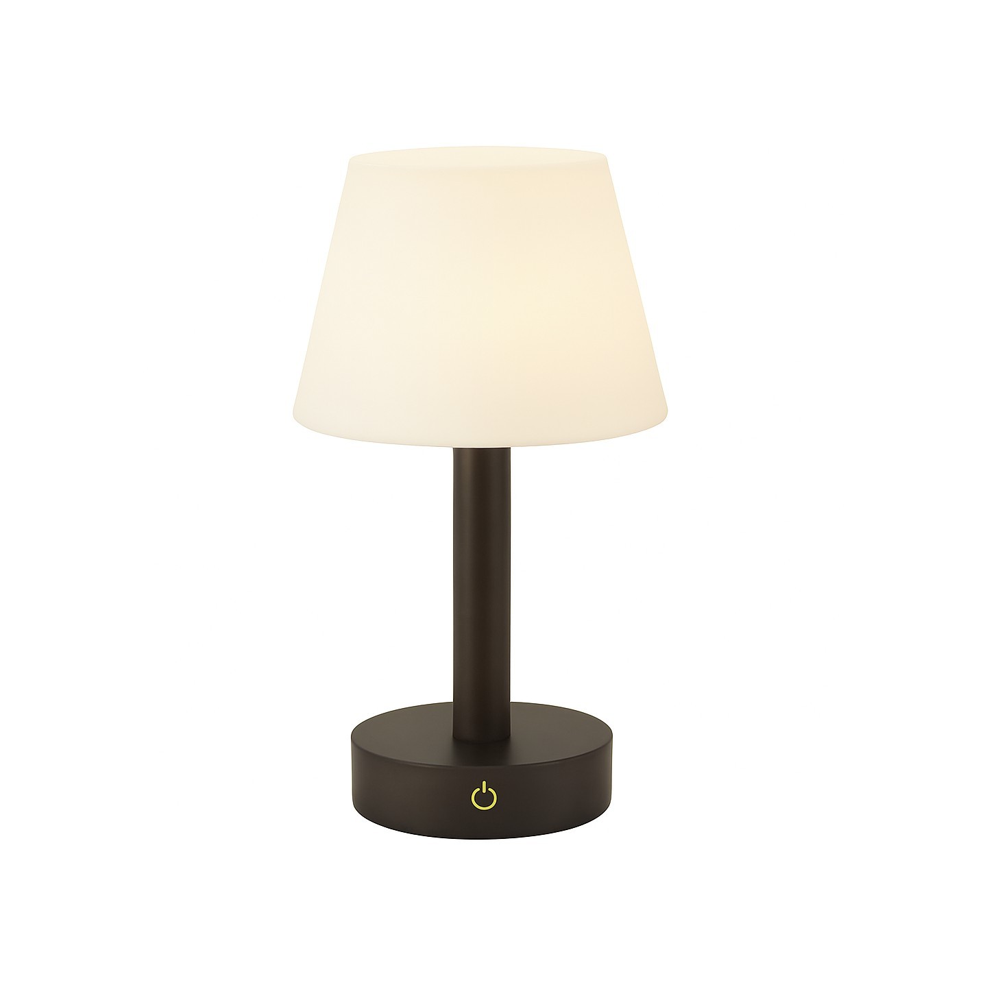 LAMPARA DE MESA LED RECARGABLE MADERA OSCURA 3 TONOS