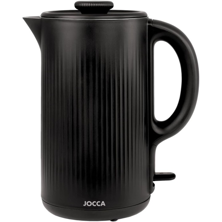 Schwarzer elektrischer Wasserkocher 1.8l Edelstahl 1500W | Jocca