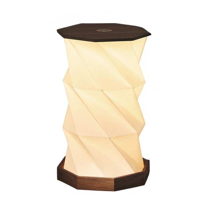 Lampada LED pieghevole con luce regolabile e origami
