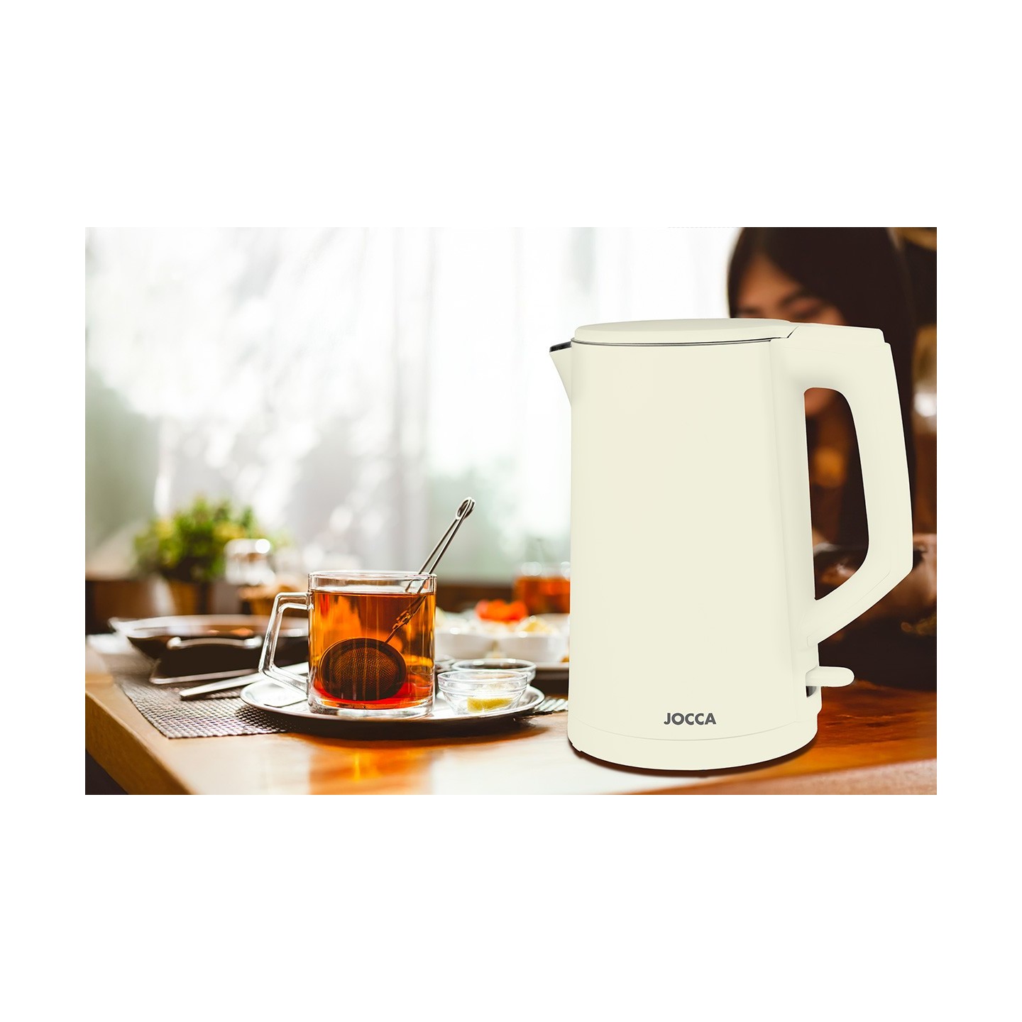 Hervidor eléctrico retro 1,7L de acero inoxidable 1500W | JOCCA