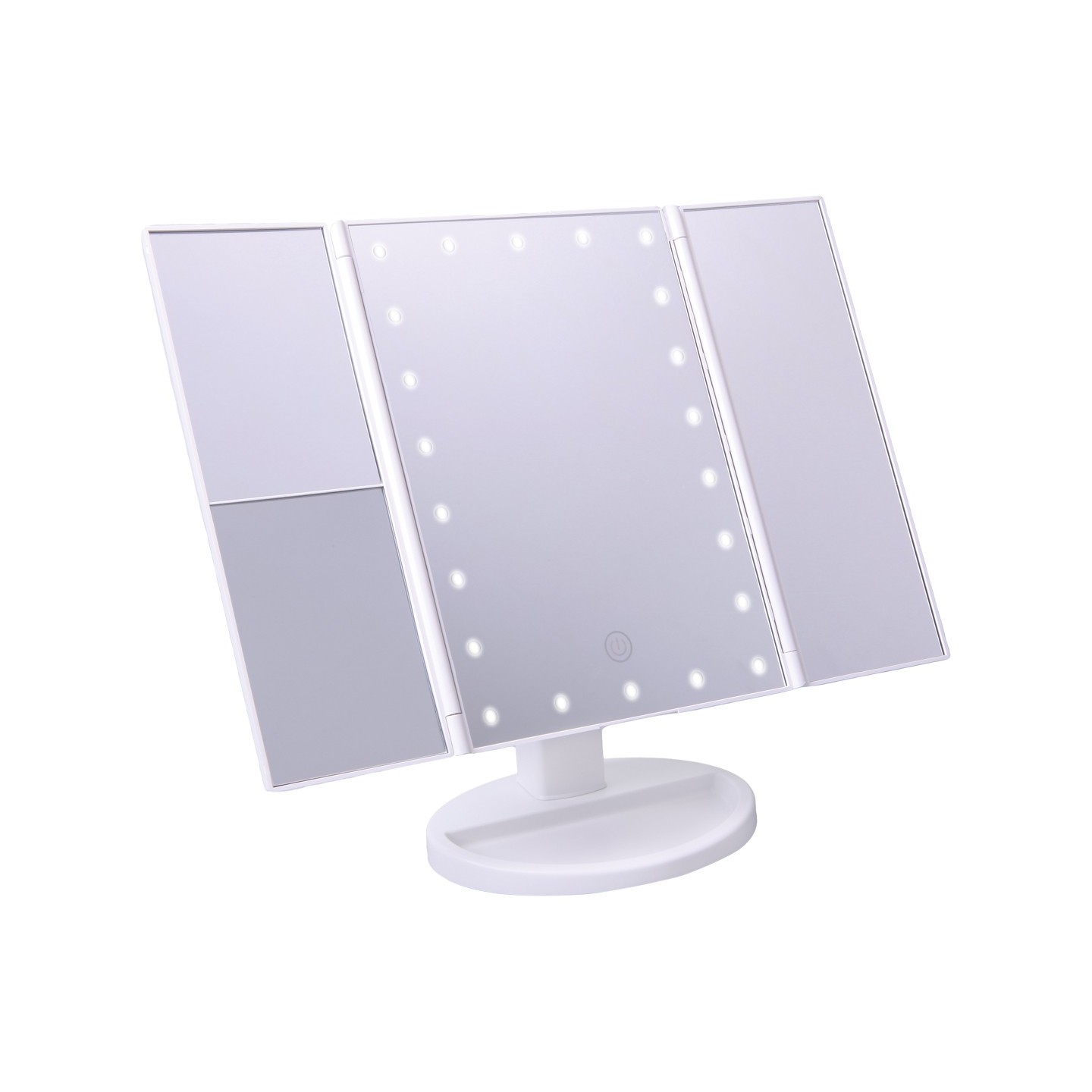 Espejo De Maquillaje Plegable Con Luz LED Y Aumento 1X/2X/3X JOCCA