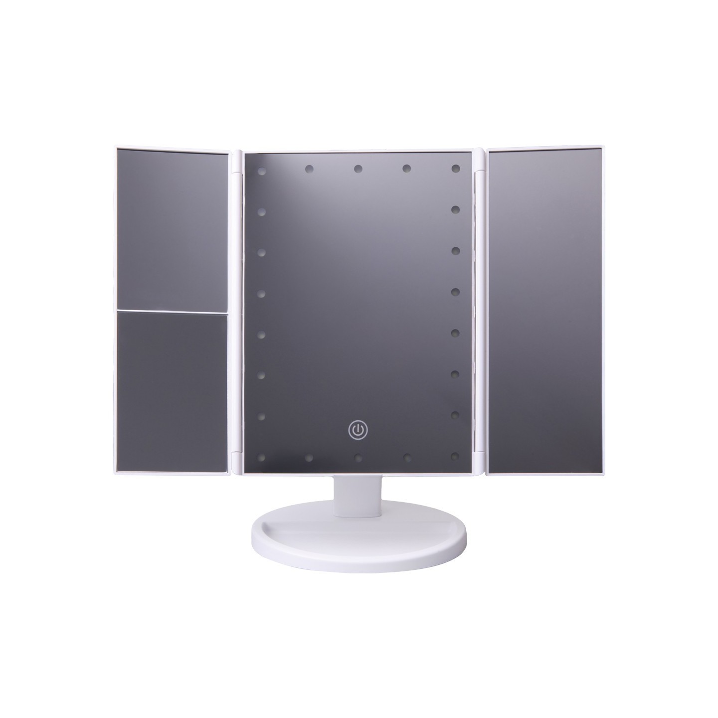 Espejo De Maquillaje Plegable Con Luz LED Y Aumento 1X/2X/3X JOCCA