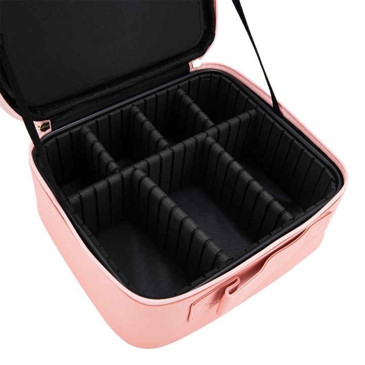 Makeup briefcase with laptop portable rechargeable pink jocca
