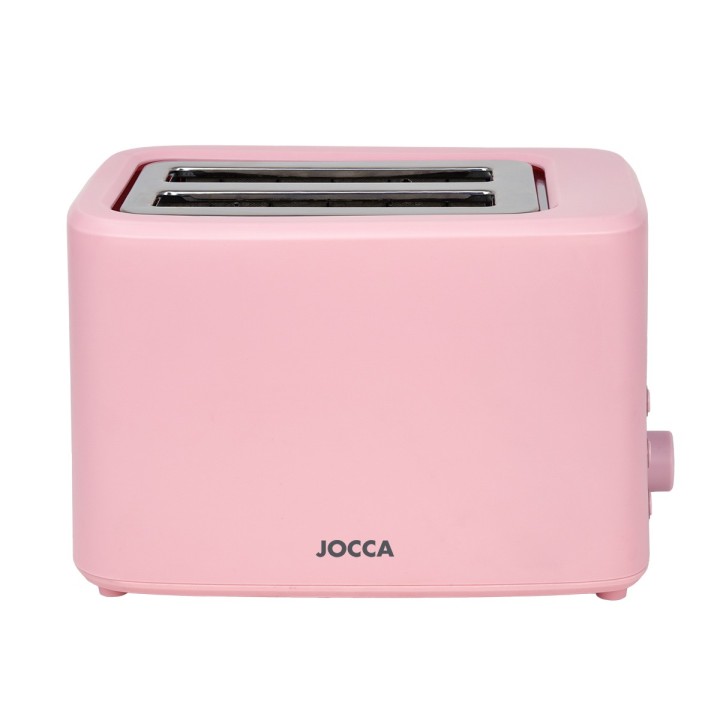 Tostadora rosa 2 rebanadas con 7 niveles y funciones descongelar y recalentar | JOCCA