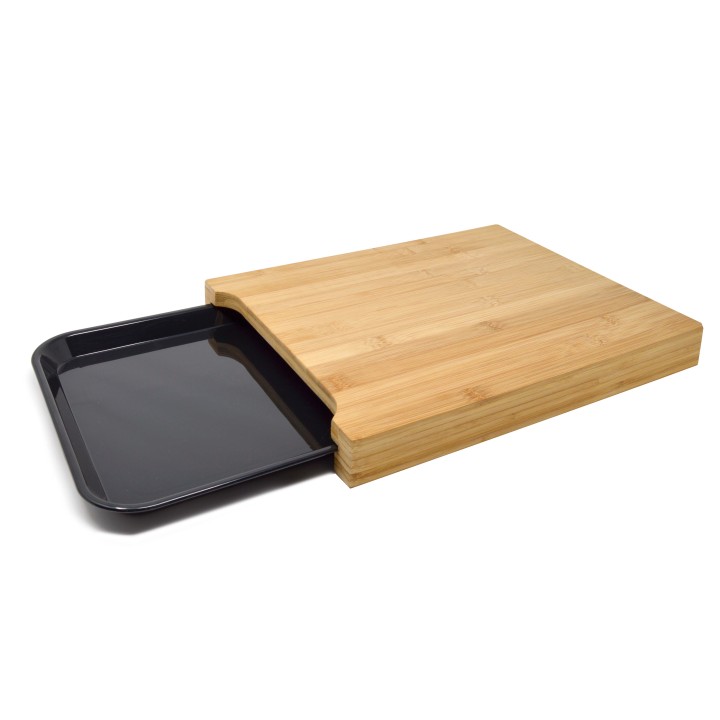 Bamboo cutting table with JOCCA tray