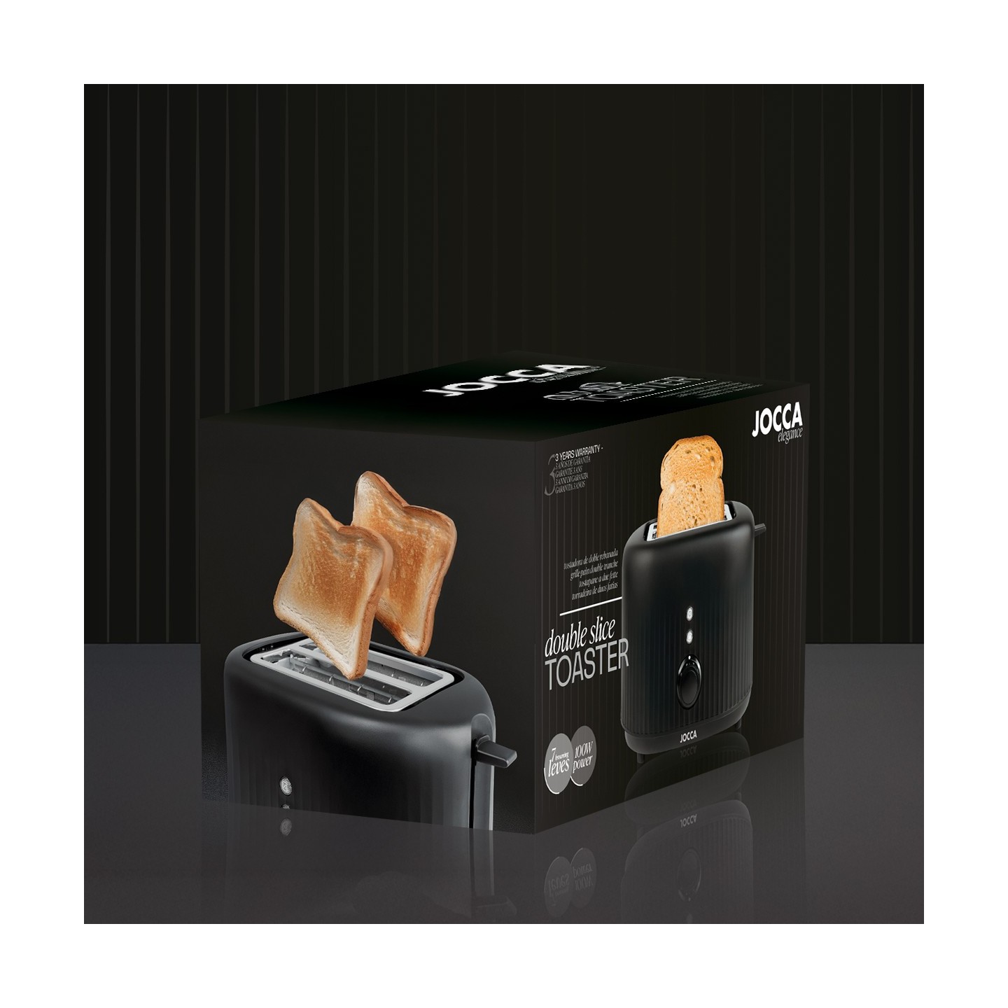 Toaster Elegance 2 fette 10x10 cm Compatto