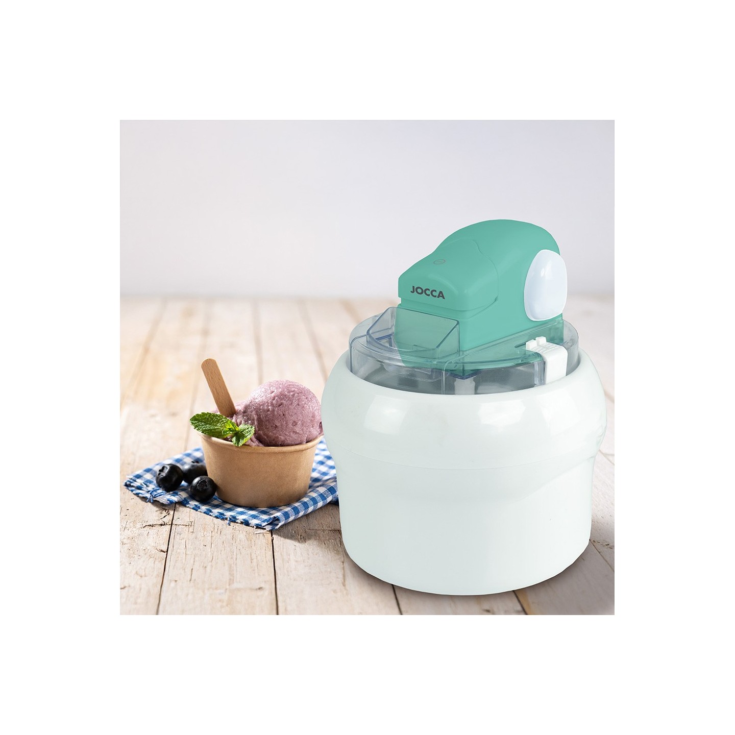 Turquesa geladeira 700 ml - máquina de sorvete em casa rápida | Jocca