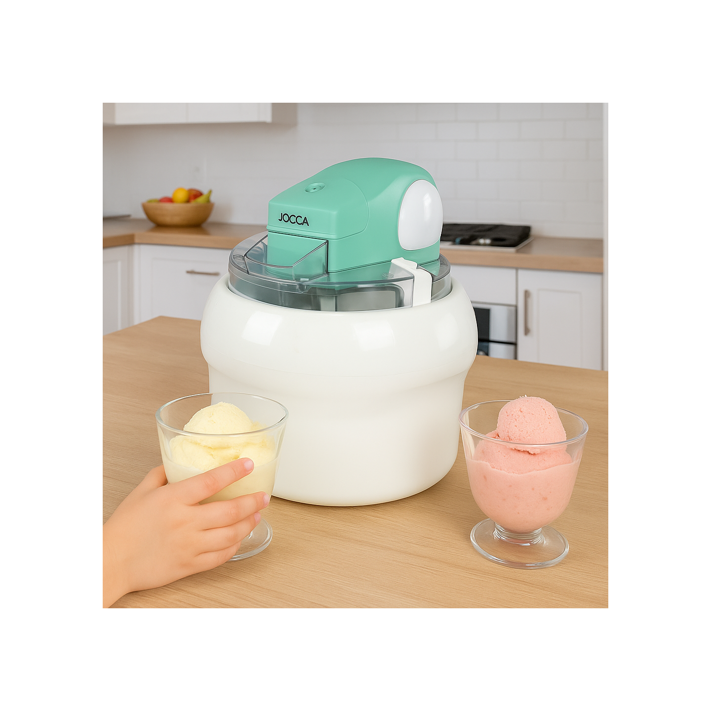 Turquoise réfrigérateur 700 ml - Machine à crème glacée à la maison rapide | Jocca