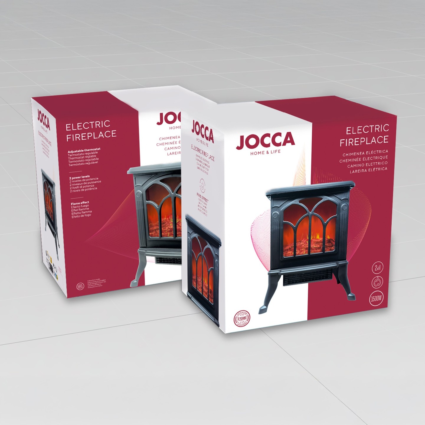 Calefactor Chimenea Eléctrica 1500W con Llama | Jocca