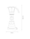 Cafetera Italiana Eléctrica 6 Tazas Con Base Giratoria 360° Y Jarra Sin Cables | JOCCA