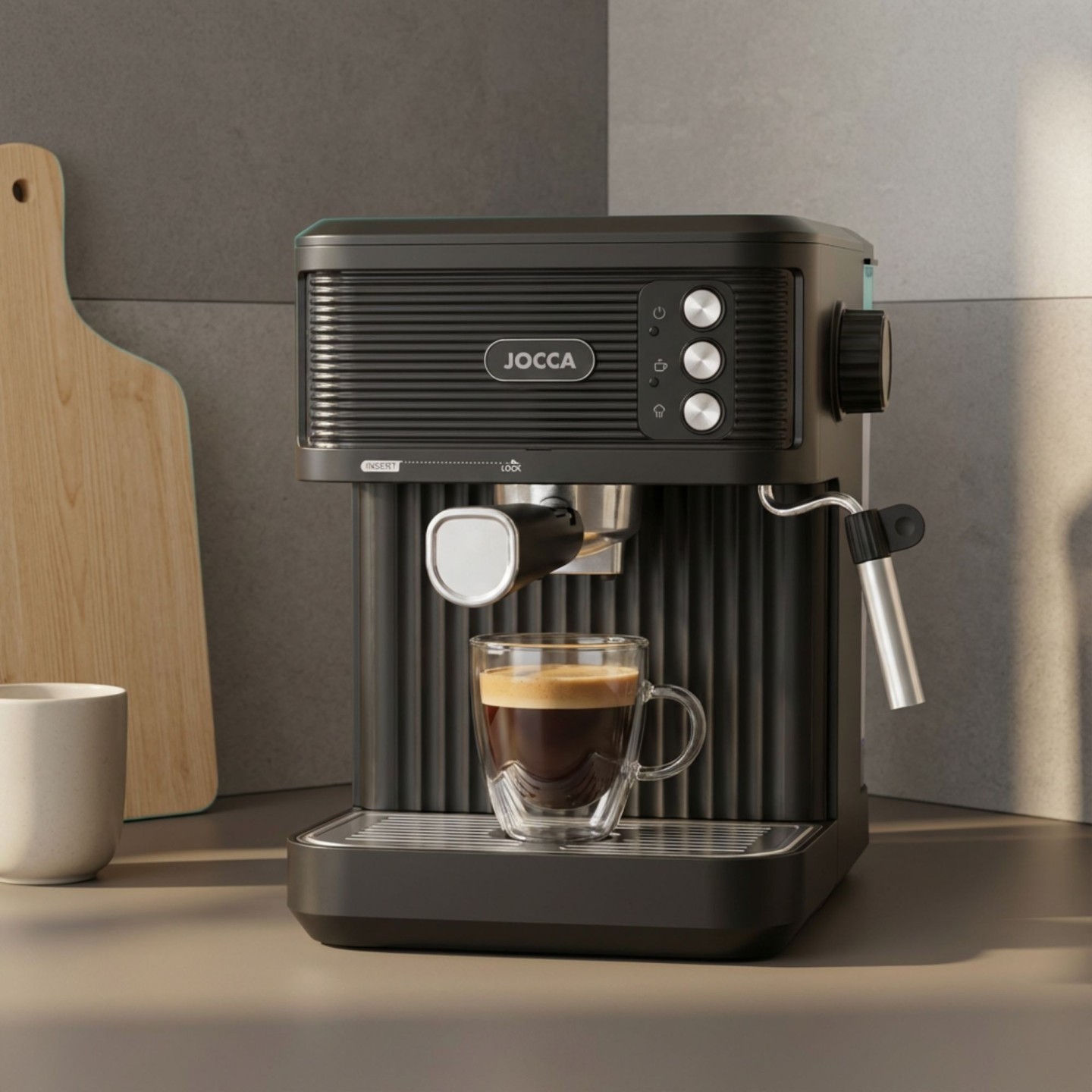 Espresso-Kaffeemaschine 20 Bars mit Verdampfer und Einzahlung 1,8l | Jocca