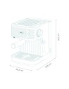 Cafetière Espresso 20 bars avec vaporisateur et dépôt de 1,8L | Jocca