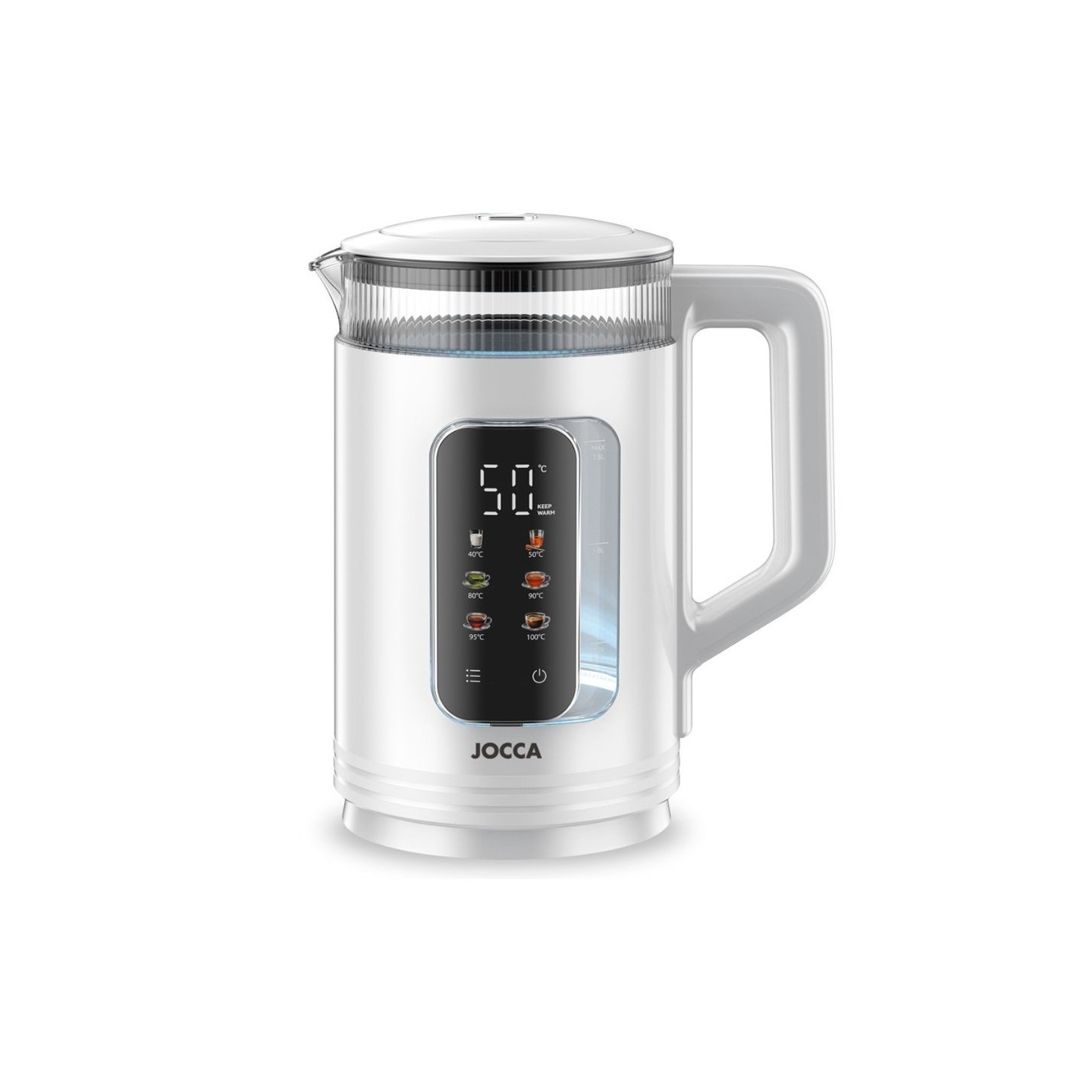 Elektrischer Wasserkocher Easy Touch 1.5L mit Licht- und Touchscreen | Jocca