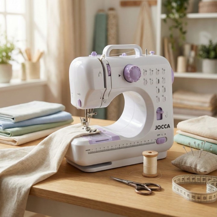 Máquina de Coser Compacta 12 Puntadas con Luz LED |Jocca