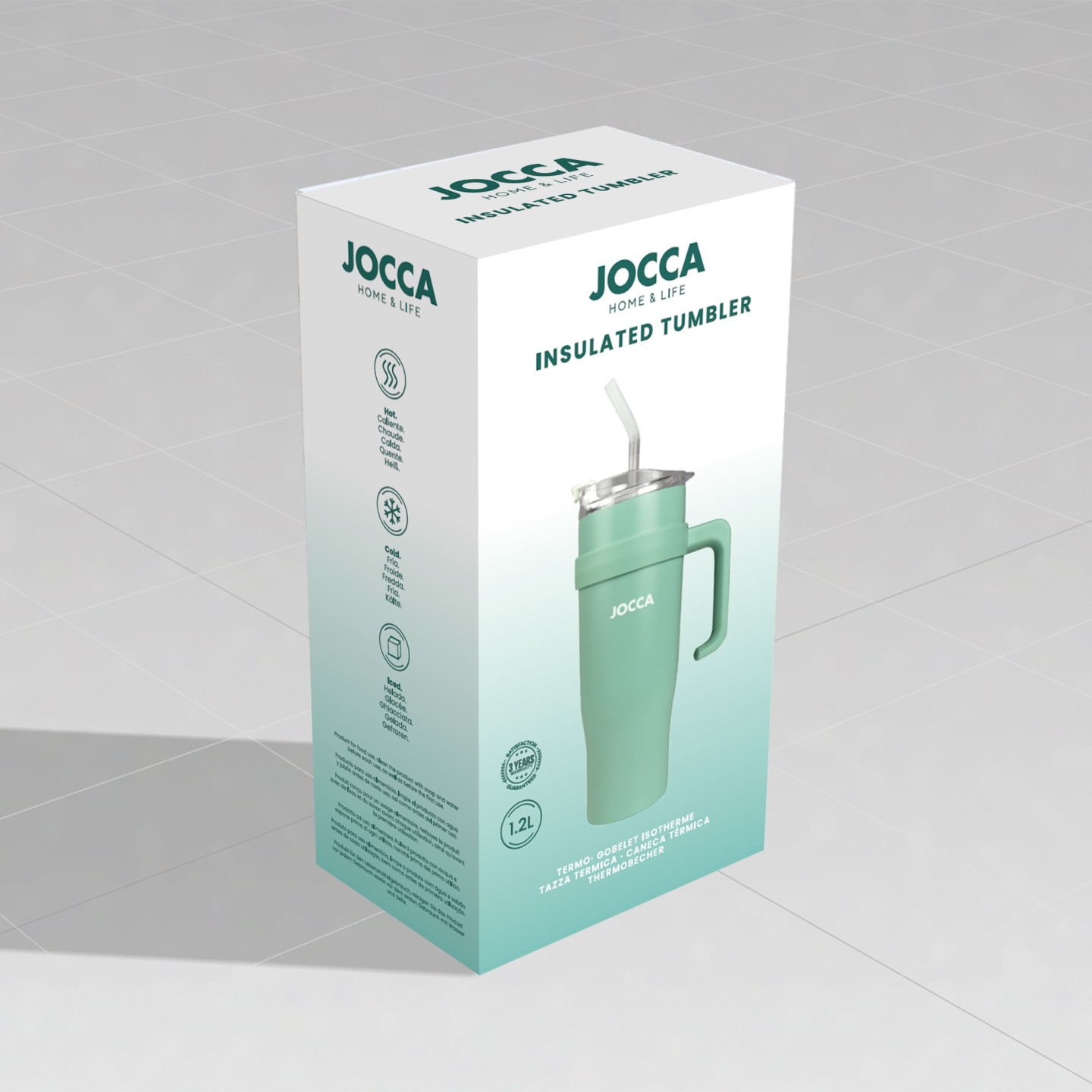 Temmina THERMO Acciaio inossidabile 1,2 L con paglia | Jocca