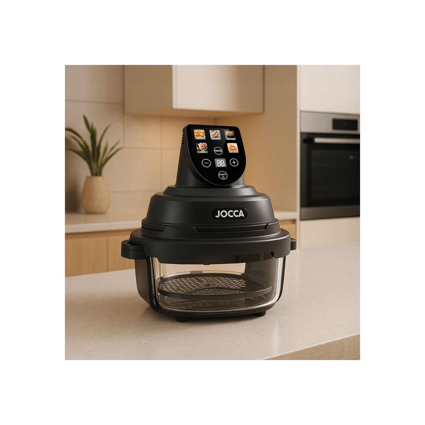 Freidora de aire de cristal 4,5 L y 1,5 L | JOCCA