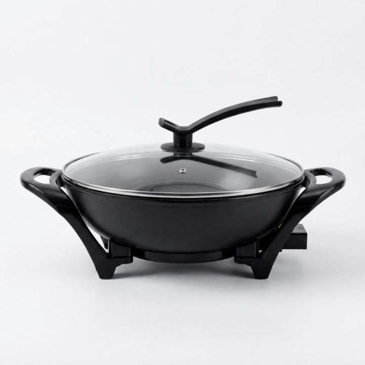 Wok Eléctrico con Tapa y Termostato | Cocina Saludable| Jocca