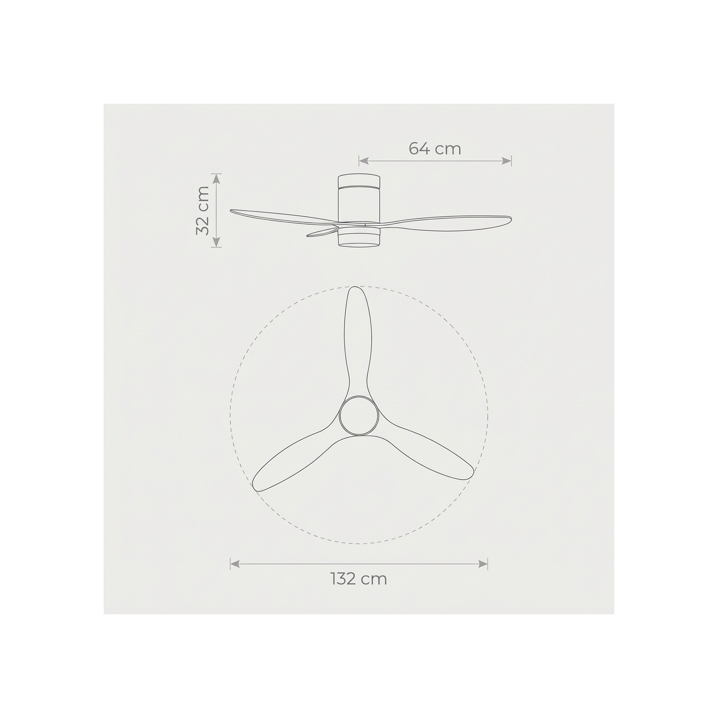 Deckenventilator mit LED-Licht und stummem DC-Motor | 6 Geschwindigkeiten, Timer und Befehl - Jocca