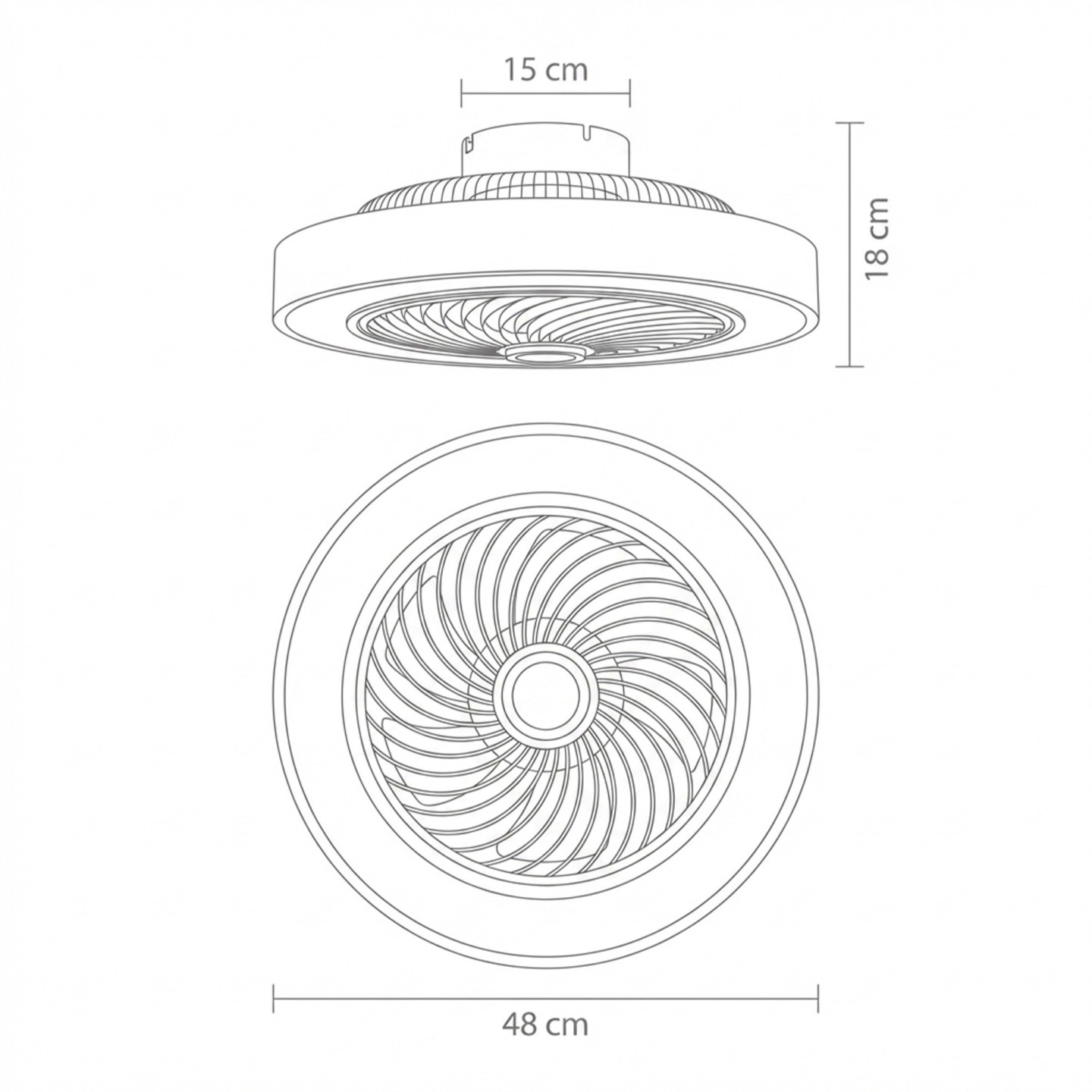 Plafond de ventilateur de plafond avec lumière LED et bluetooth JOCCA
