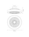 Plafond de ventilateur de plafond avec lumière LED et bluetooth JOCCA