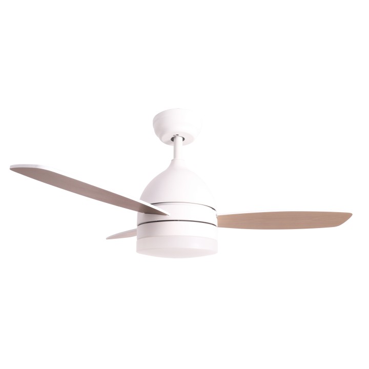 JOCCA - Ventilador de Techo Luz LED regulable y mando | Diseño madera