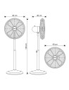 Ventilador de Pie Cromado 40 cm 3 Velocidades | JOCCA
