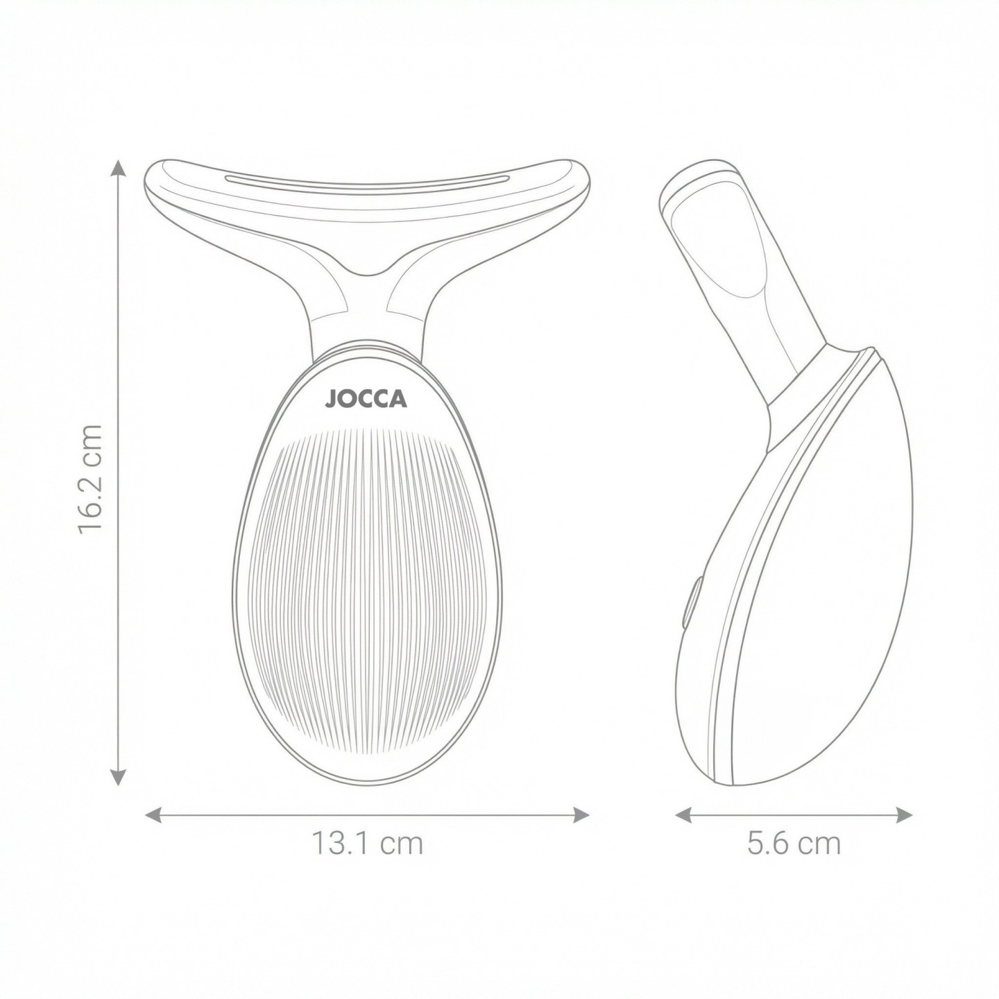 Nacken- und Gesichtsmassagegerät mit gepulstem Licht und 3 Pflegearten | Jocca