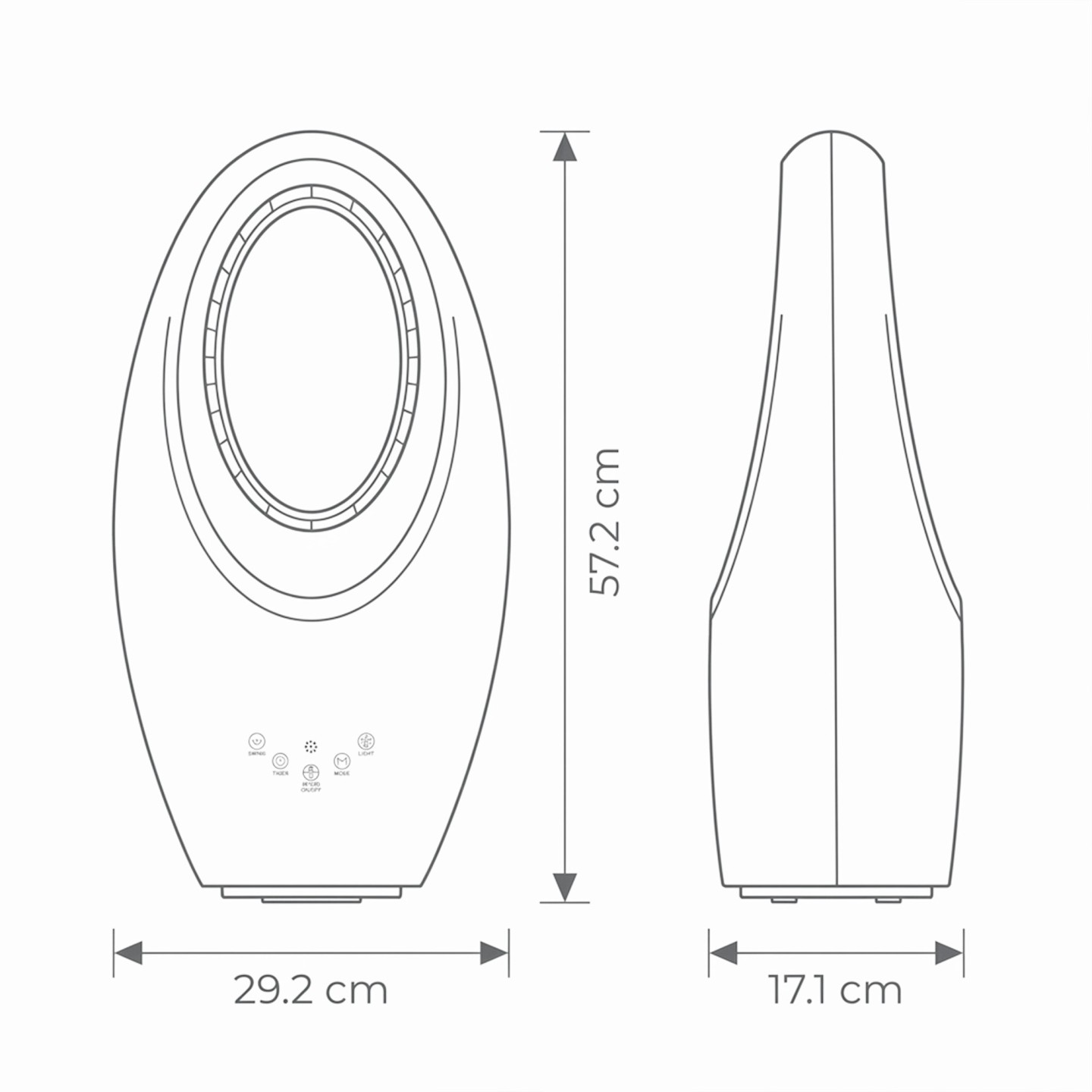JOCCA - Fan without ASPAS 60W LED Light | Silent, with command