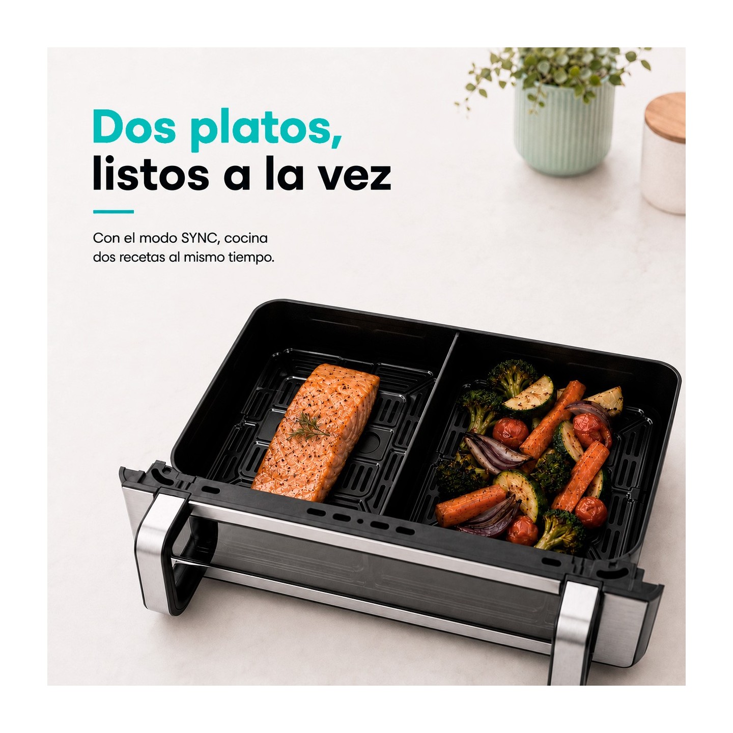 Air Fryer 10 Liter mit Dual System | Jocca