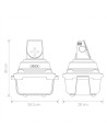 4,5l Glas Digital Air Fryer + 1,5l | Jocca