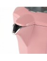 Cafetera Italiana Eléctrica Rosa 6 Tazas Con Base Giratoria Y Mantiene Caliente JOCCA