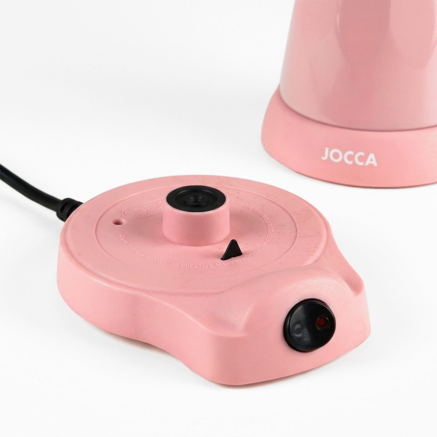 Rosa elektrische italienische Kaffeemaschine 6 Tassen mit rotierender Basis und halten Sie warme Jocca