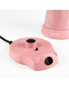 Cafetière électrique électrique rose 6 tasses avec une base en rotation et garder à chaud Jocca