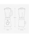 ▷ Batteria con vaso di vetro e base in acciaio inossidabile Jocca