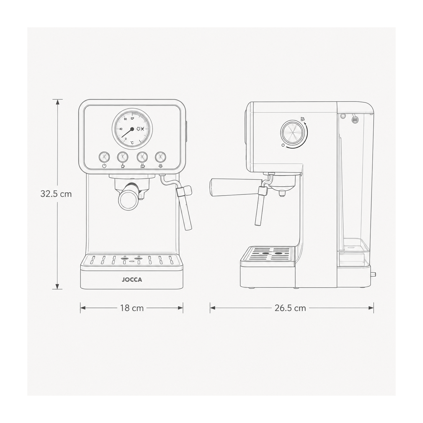 Cafetera espresso manual retro 15 bares | JOCCA