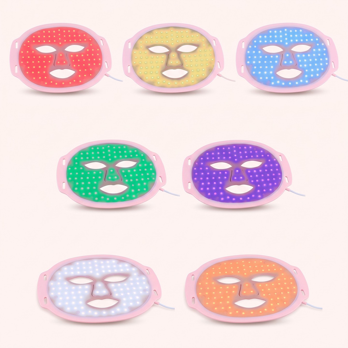Máscara LED facial de silicona 7 colores | JOCCA