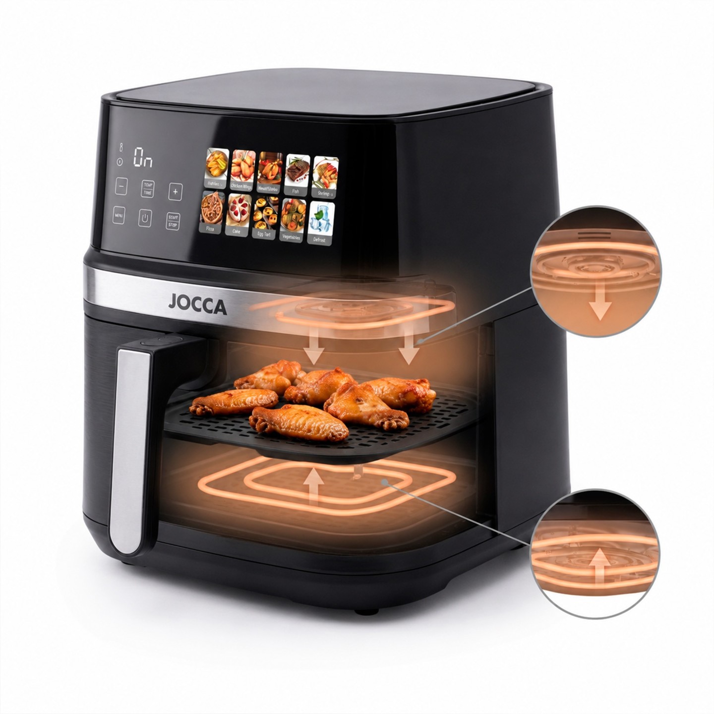 Digital Air Fryer 8 litres Double résistance | Jocca