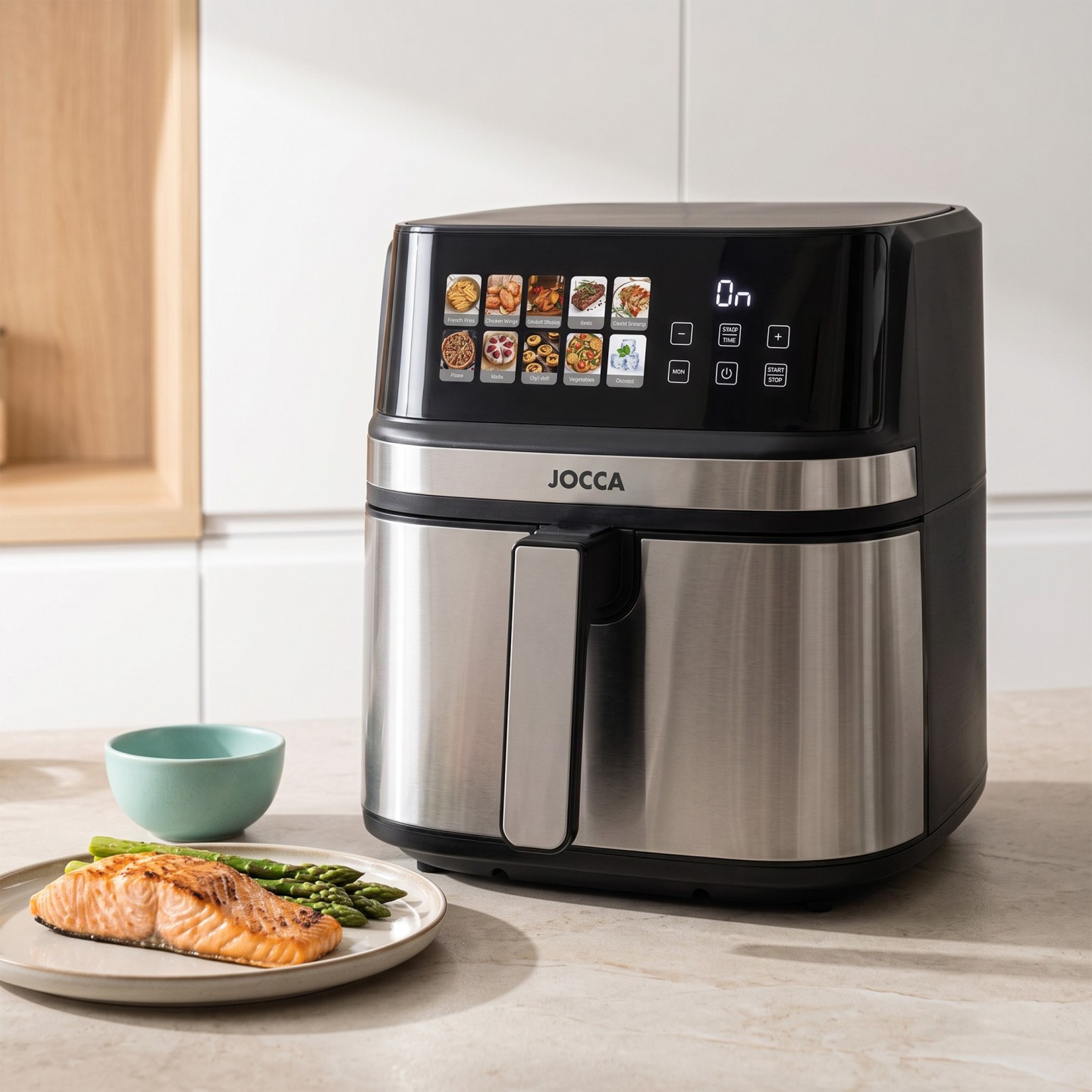 Freidora de Aire Jocca: 8L con Display a Color y Doble Resistencia