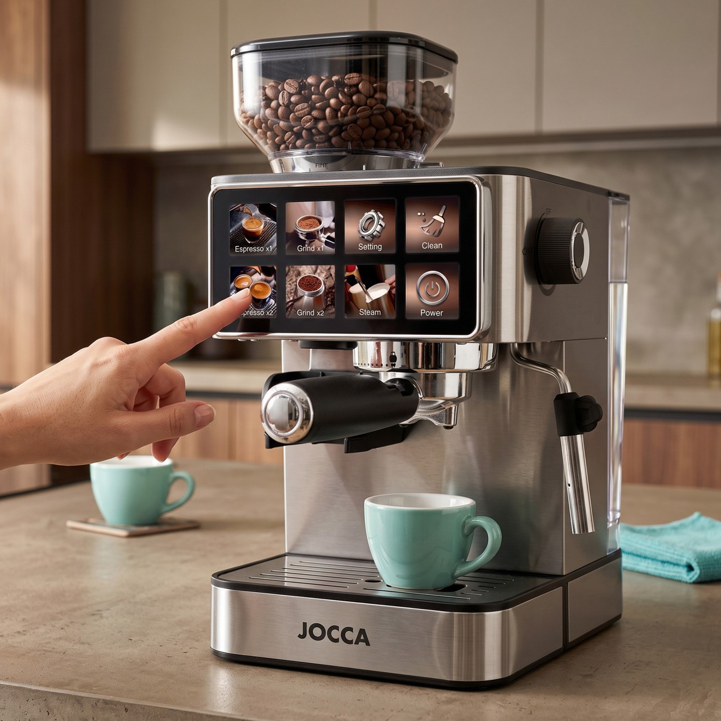 Halbautomatischer Espresso-Kaffee 20 bar leicht anrufen | Jocca